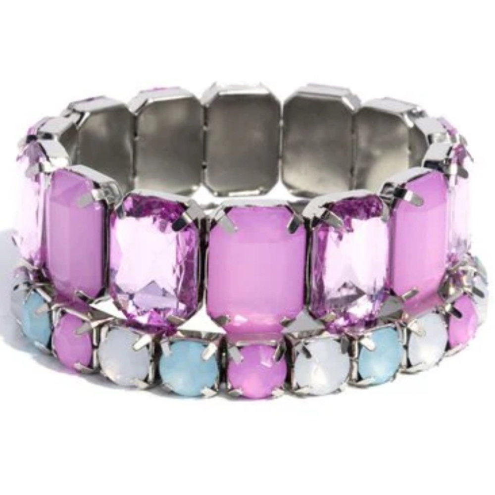 🟪🩵🟪 “MISMATCHED MOOD” PURPLE STRETCH BRACELET ~ PAPARAZZI❗️ 🟪🩵🟪
